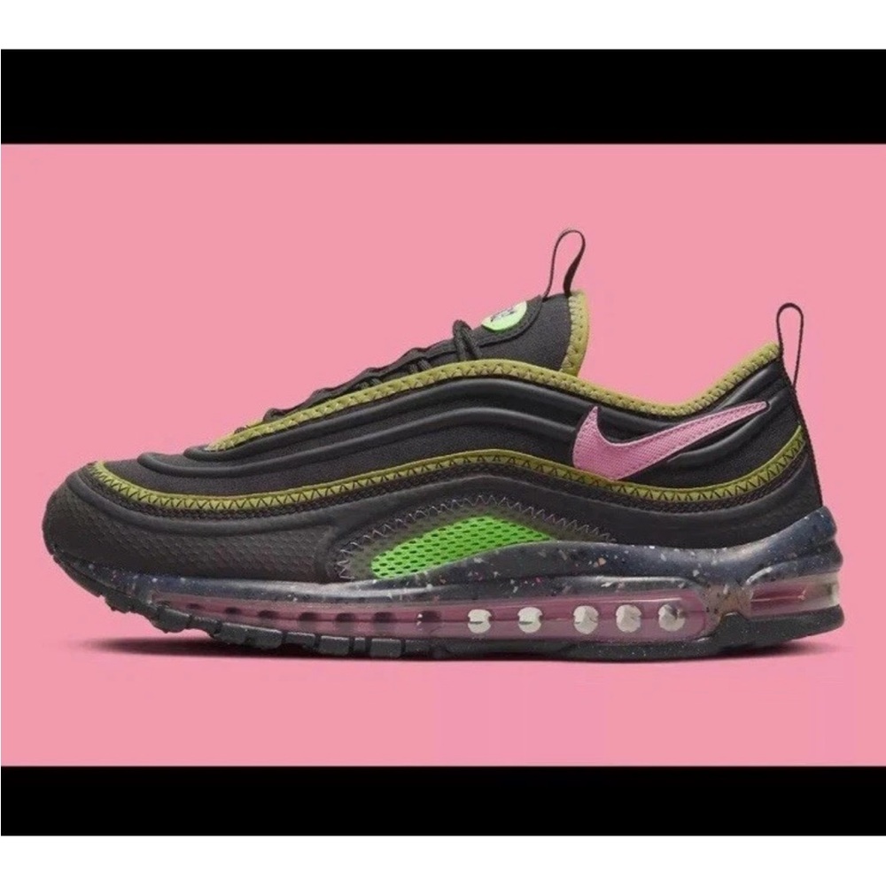 Nike Air Max Terrascape 97 Black Elemental Pink Key Lime DJ5019-004 Mens Size 10